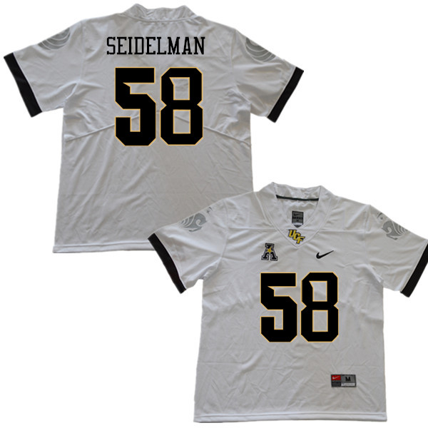 Men #58 Eric Seidelman UCF Knights College Football Jerseys Sale-White - Click Image to Close